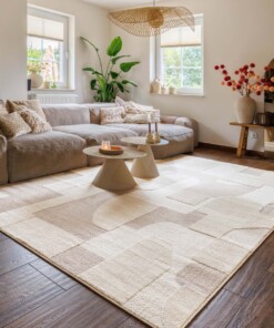 Japandi rug - Ridge Elv cream/beige - sfeer