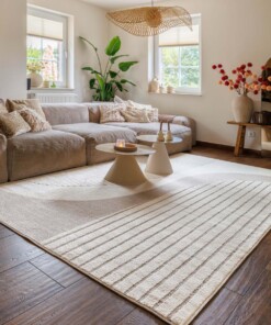 Japandi rug - Ridge Lin cream/beige - sfeer, thumbnail