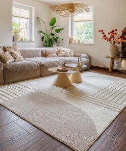Japandi rug - Ridge Nari cream/beige - sfeer