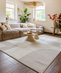 Japandi rug - Ridge Nevi cream/beige - sfeer, thumbnail