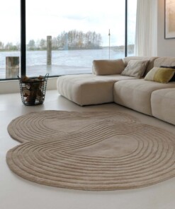 Design rug organic - Balans Flow beige - sfeer