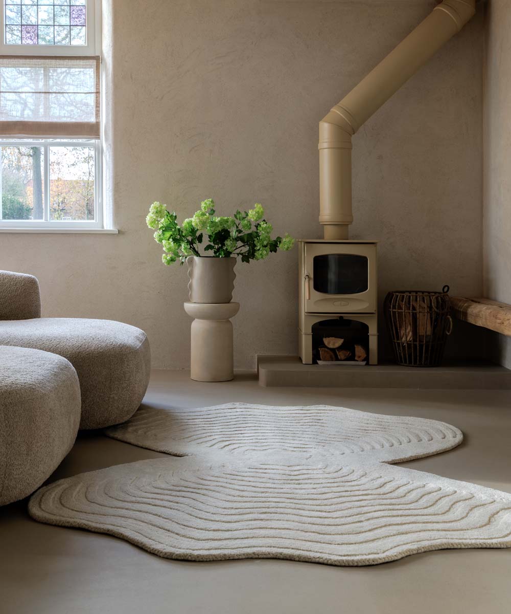 Design rug organic - Balans Oyster ivory - sfeer Design rug organic - Balans Oyster ivory - sfeer