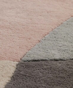 Organic wool rug - Dune apricot - close up