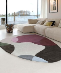 Organic wool rug - Dune purple - sfeer