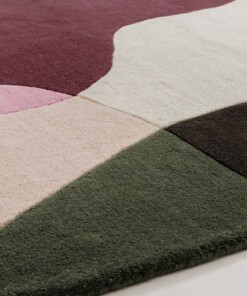 Organic wool rug - Dune purple - close up, thumbnail