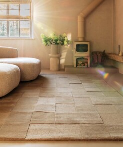 Retro rug - Summit Check beige - sfeer