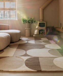 Retro rug - Summit Circles beige - sfeer