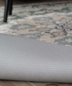 Vintage outdoor rug​ round - Valenca Nova dark green - close up, thumbnail