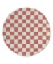 Round checkerboard rug - Check ivory/pink - overzicht, thumbnail