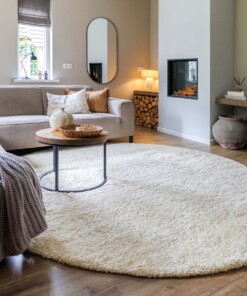 Round thick rug - Shaggy Grand cream - sfeer, thumbnail