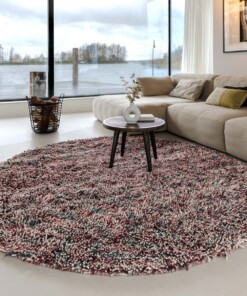 Round wool rug - Aurelia purple - sfeer