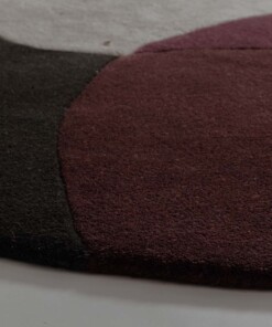 Round wool rug - Dune purple - close up, thumbnail Round wool rug - Dune purple - close up, thumbnail