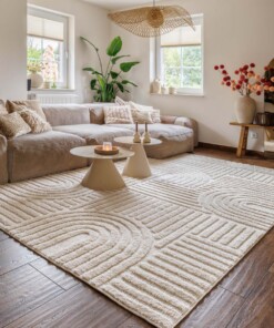 Scandinavian rug - Arc Bend cream - sfeer