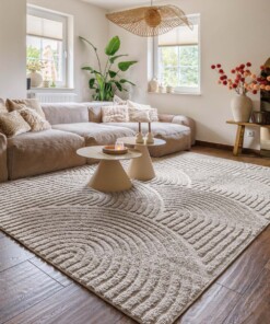 Scandinavian rug - Arc Curve beige - sfeer