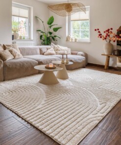 Scandinavian rug - Arc Curve cream - sfeer