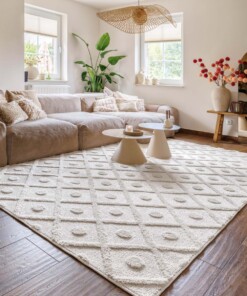 Scandinavian rug - Arc Diamond cream - sfeer, thumbnail
