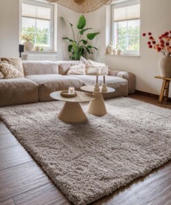Square thick rug - Cozy Shaggy beige - sfeer