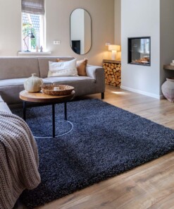 Square thick rug - Shaggy Grand anthracite - sfeer, thumbnail