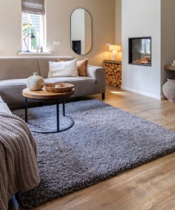 Square thick rug - Shaggy Grand dark grey - sfeer, thumbnail