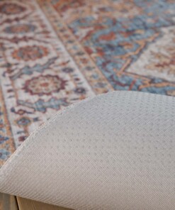 Outdoor rug vintage - Valenca Brio beige/light blue - close up, thumbnail