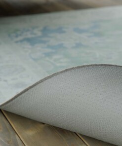 Outdoor rug vintage - Valenca Luna sage green - close up, thumbnail