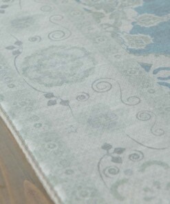 Outdoor rug vintage - Valenca Luna sage green - close up, thumbnail