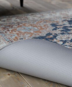Outdoor rug vintage - Valenca Nova gold/blue - close up, thumbnail