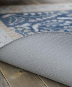 Outdoor rug vintage - Valenca Sera dark blue - close up, thumbnail