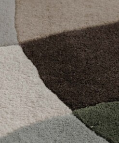 Wool rug - Dune green - close up, thumbnail