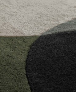 Wool rug - Dune green - close up, thumbnail