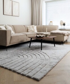 Fluffy rug - Carvy light grey - sfeer, thumbnail