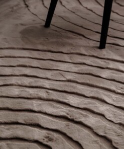 Fluffy rug - Carvy taupe - close up, thumbnail