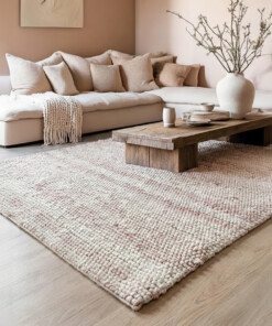 Wool rug - Fjell cream/pink - sfeer