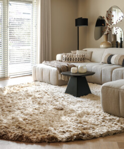 Round velvet rug - Auréa beige - sfeer