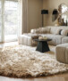 Round velvet rug - Auréa beige - sfeer, thumbnail