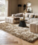 Velvet rug - Auréa beige - sfeer, thumbnail