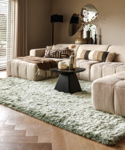 Velvet rug - Auréa sage green - sfeer