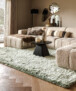 Velvet rug - Auréa sage green - sfeer, thumbnail