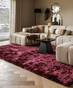 Velvet rug - Auréa burgundy - sfeer