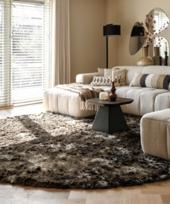 Round velvet rug - Auréa taupe - sfeer