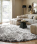Round velvet rug - Auréa silver - sfeer, thumbnail