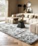 Velvet rug - Auréa silver - sfeer, thumbnail