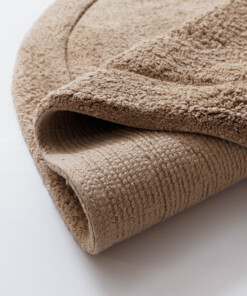 Organic bath mat - Lunja beige - close up, thumbnail