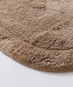 Organic bath mat - Lunja Pebble beige - close up, thumbnail