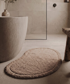 Organic bath mat - Lunja Pebble beige - sfeer