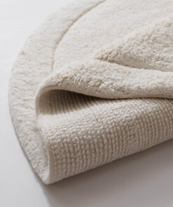 Organic bath mat - Lunja Pebble ivory - close up, thumbnail