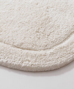 Organic bath mat - Lunja ivory - close up, thumbnail