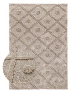 Scandinavian rug - Arc Diamond beige - overzicht, thumbnail