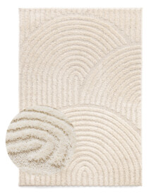 Scandinavian rug - Arc Curve cream - overzicht, thumbnail