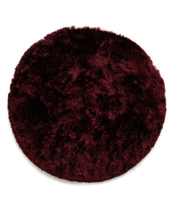 Round velvet rug - Auréa burgundy - overzicht